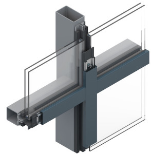 Pfosten-Riegel Konstruktion Aufsatzkanal