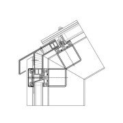 Dachanschluss Ausführung mit Stufenglas